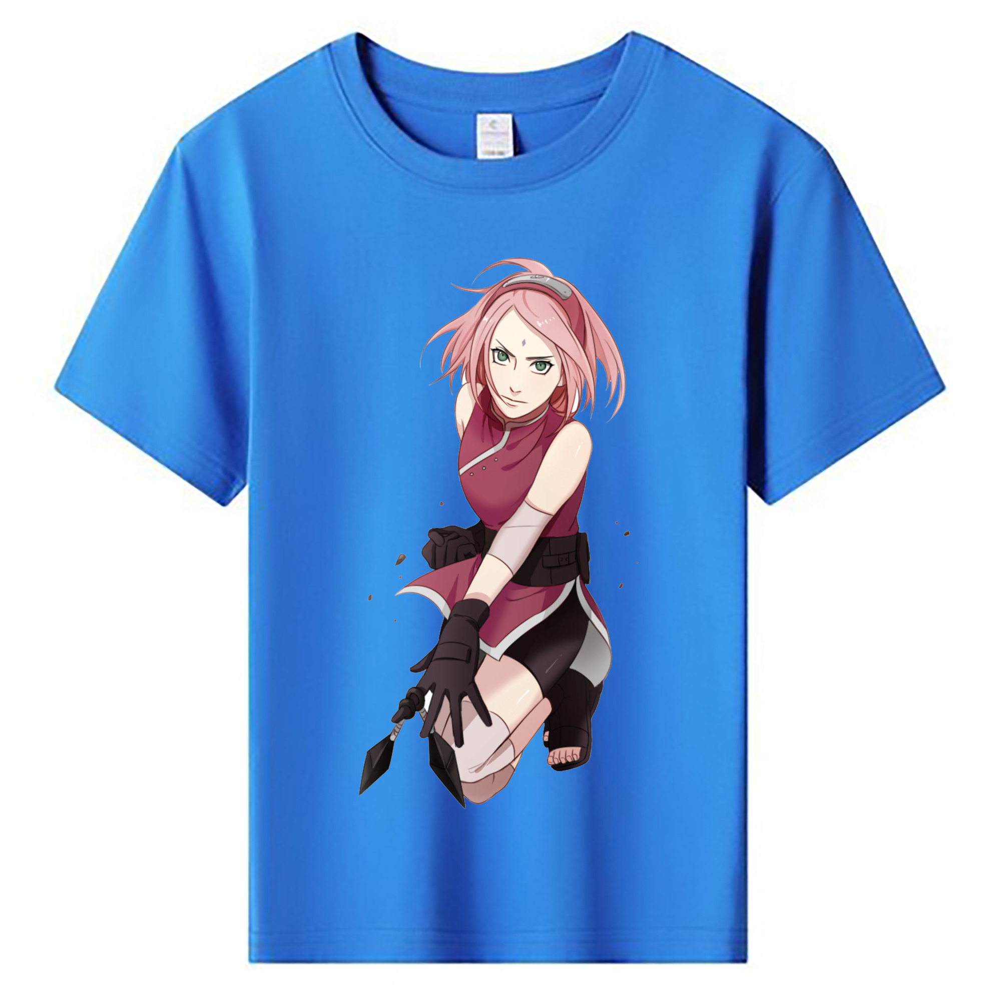 （画像用） NARUTO -ナルト- 春野サクラ Haruno Sakura 綿100％キッズTシャツ（フロントプリント）